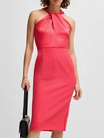 Twist-Detail Dress Stretch Fabric