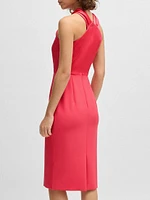 Twist-Detail Dress Stretch Fabric