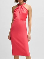 Twist-Detail Dress Stretch Fabric