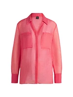 V-Neck Blouse Ramie