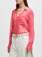 V-Neck Blouse Ramie