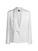 Relaxed-Fit Blazer with Shawl Lapels