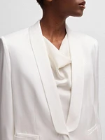 Relaxed-Fit Blazer with Shawl Lapels