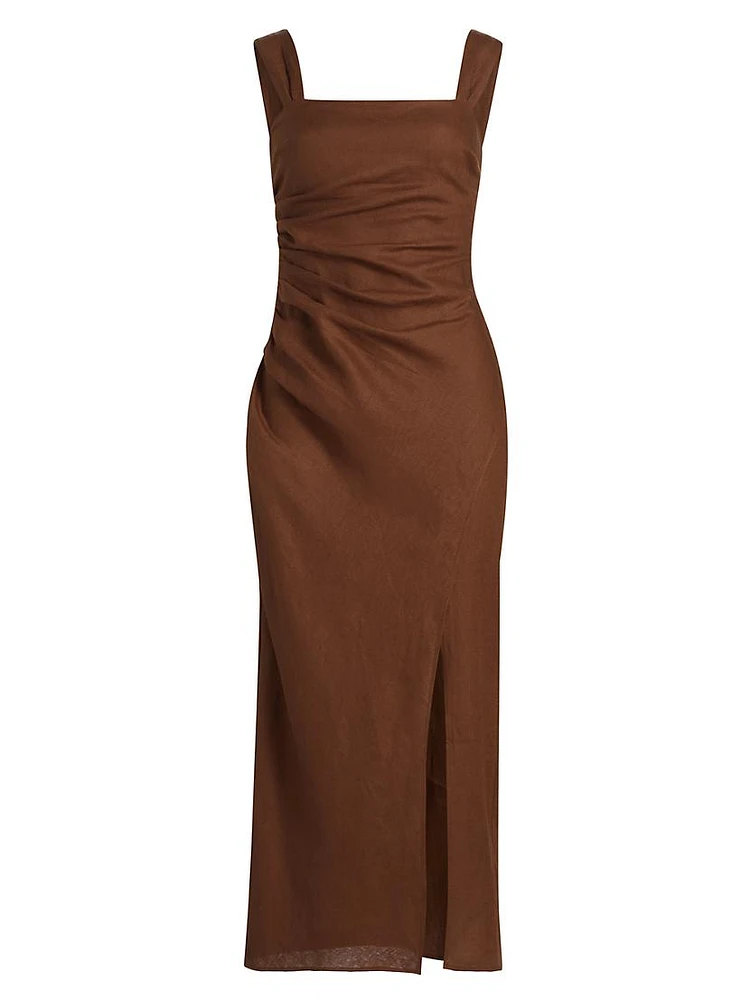 Clemente Linen Midi-Dress