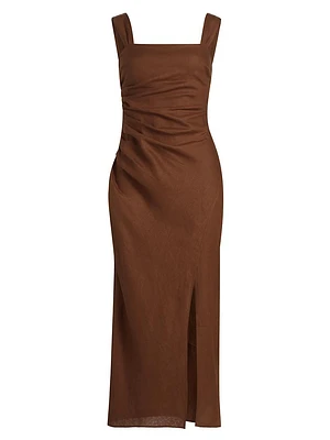 Clemente Linen Midi-Dress