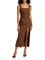 Clemente Linen Midi-Dress