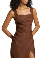 Clemente Linen Midi-Dress