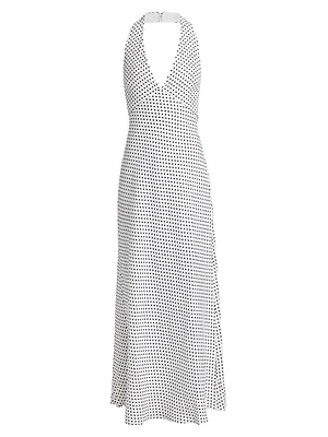 Delilah Linen Halterneck Maxi Dress