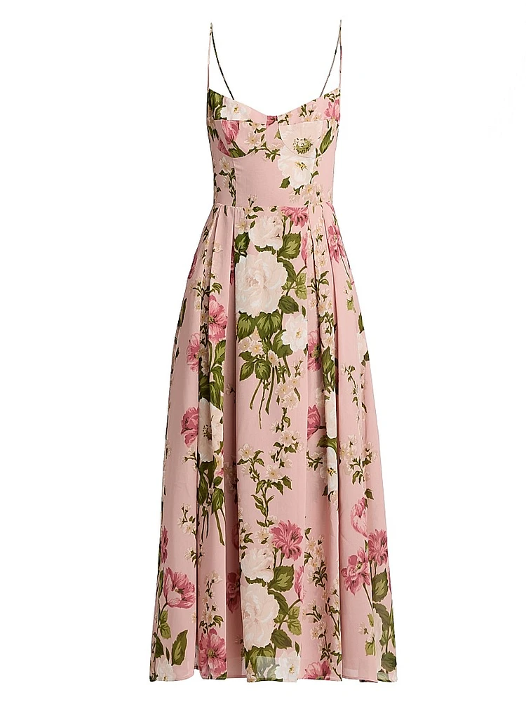 Jaelyn Floral Midi-Dress