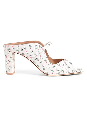 Norah 70MM Floral-Print Block Heel Sandals