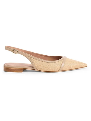 Jama Raffia Slingback Flats
