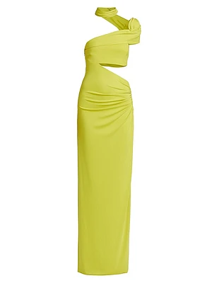 Ara Halterneck Cut-Out Gown