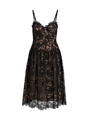 Flyn Sweetheart Lace Midi-Dress