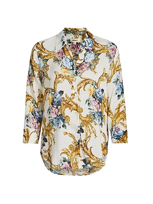 Camille Three-Quarter-Sleeve Blouse