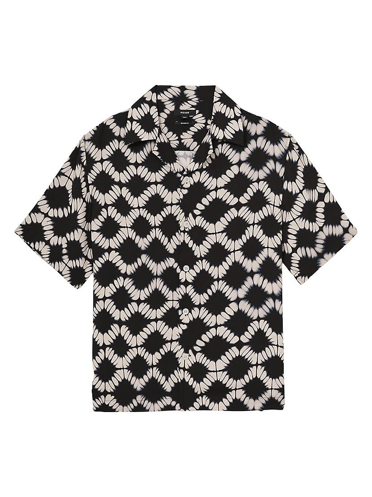 Makarb Abstract Floral Cuban Shirt