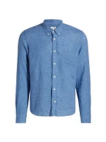 Queens Linen Button-Down Shirt