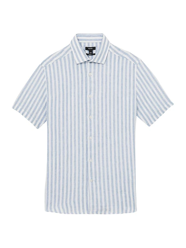 Holiday Linen Stripe Shirt