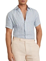 Holiday Linen Stripe Shirt