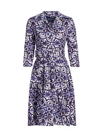 Audrey Marakesh Tile Cotton Shirtdress