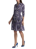Audrey Marakesh Tile Cotton Shirtdress