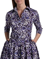 Audrey Marakesh Tile Cotton Shirtdress