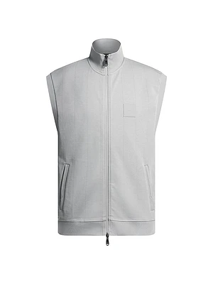 Sleeveless Zip-Up Sweatshirt Cotton