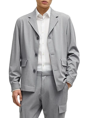 Relaxed-Fit Jacket Bonded Stretch Fabric