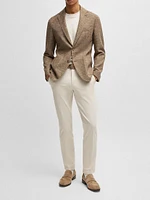Slim-Fit Blazer Micro-Patterned Stretch Tweed