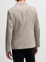 Slim-Fit Blazer Patterned Wool