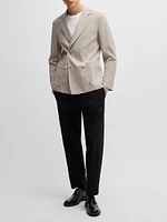 Slim-Fit Blazer Patterned Wool
