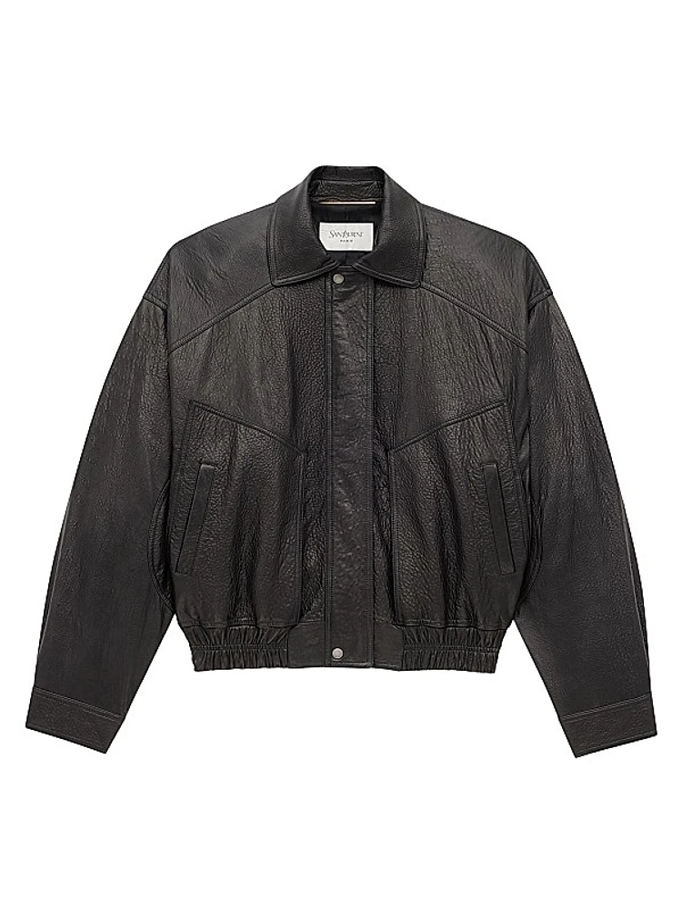 Bomber Jacket in Lambskin