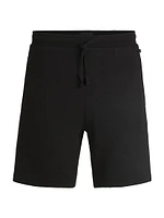 Stretch-Jersey Pajama Shorts with Embroidered Logo