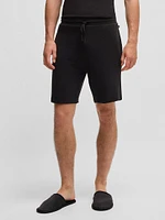 Stretch-Jersey Pajama Shorts with Embroidered Logo