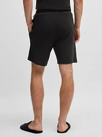 Stretch-Jersey Pajama Shorts with Embroidered Logo