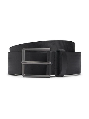Italian-Leather Belt with Embossed Structure