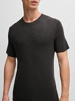 Stretch-Jersey Pajama T-Shirt with Embroidered Logo