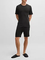 Stretch-Jersey Pajama T-Shirt with Embroidered Logo