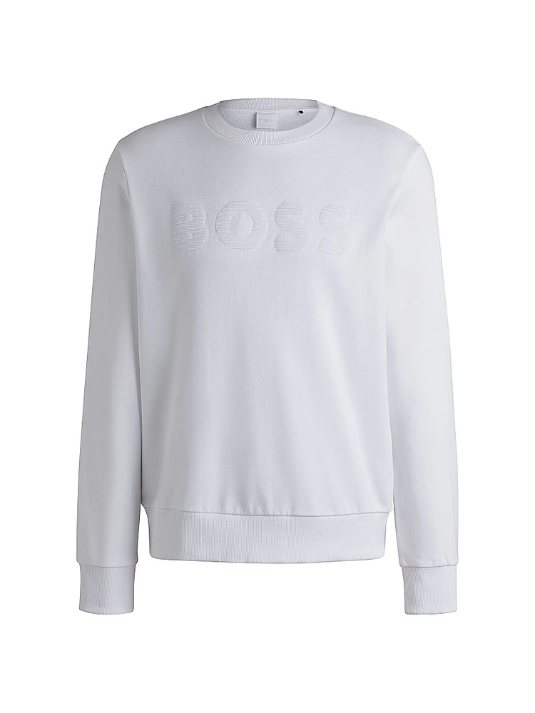 Cotton-Terry Sweatshirt with Logo Detail