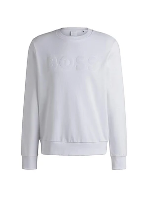 Cotton-Terry Sweatshirt with Logo Detail