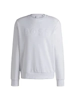 Cotton-Terry Sweatshirt with Logo Detail