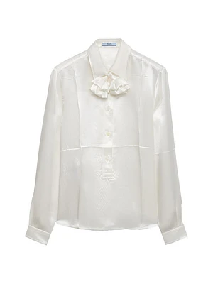 Embroidered Satin Shirt