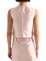 Embroidered Silk and Wool Top