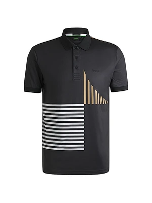Paddy Active Stretch-Jersey Polo Shirt with Digital Print