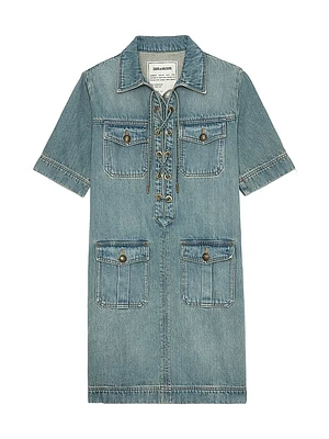 Record Denim Minidress