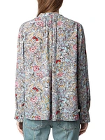 Tink Floral-Print Long-Sleeve Blouse