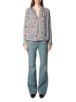 Tink Floral-Print Long-Sleeve Blouse