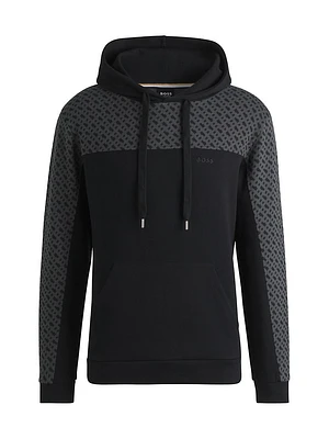 Hoodie with Monogram Pattern
