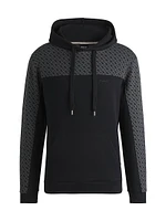 Hoodie with Monogram Pattern