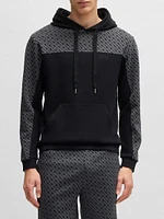 Hoodie with Monogram Pattern
