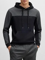 Hoodie with Monogram Pattern
